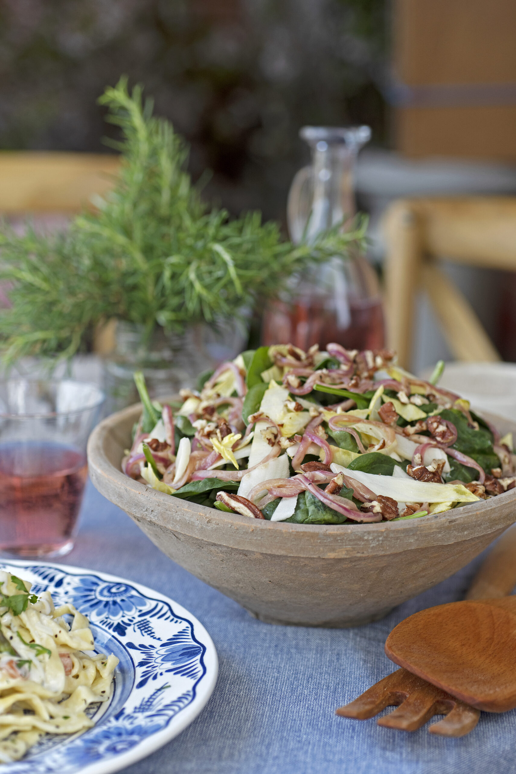 Florence Fabricant's updated spinach salad.