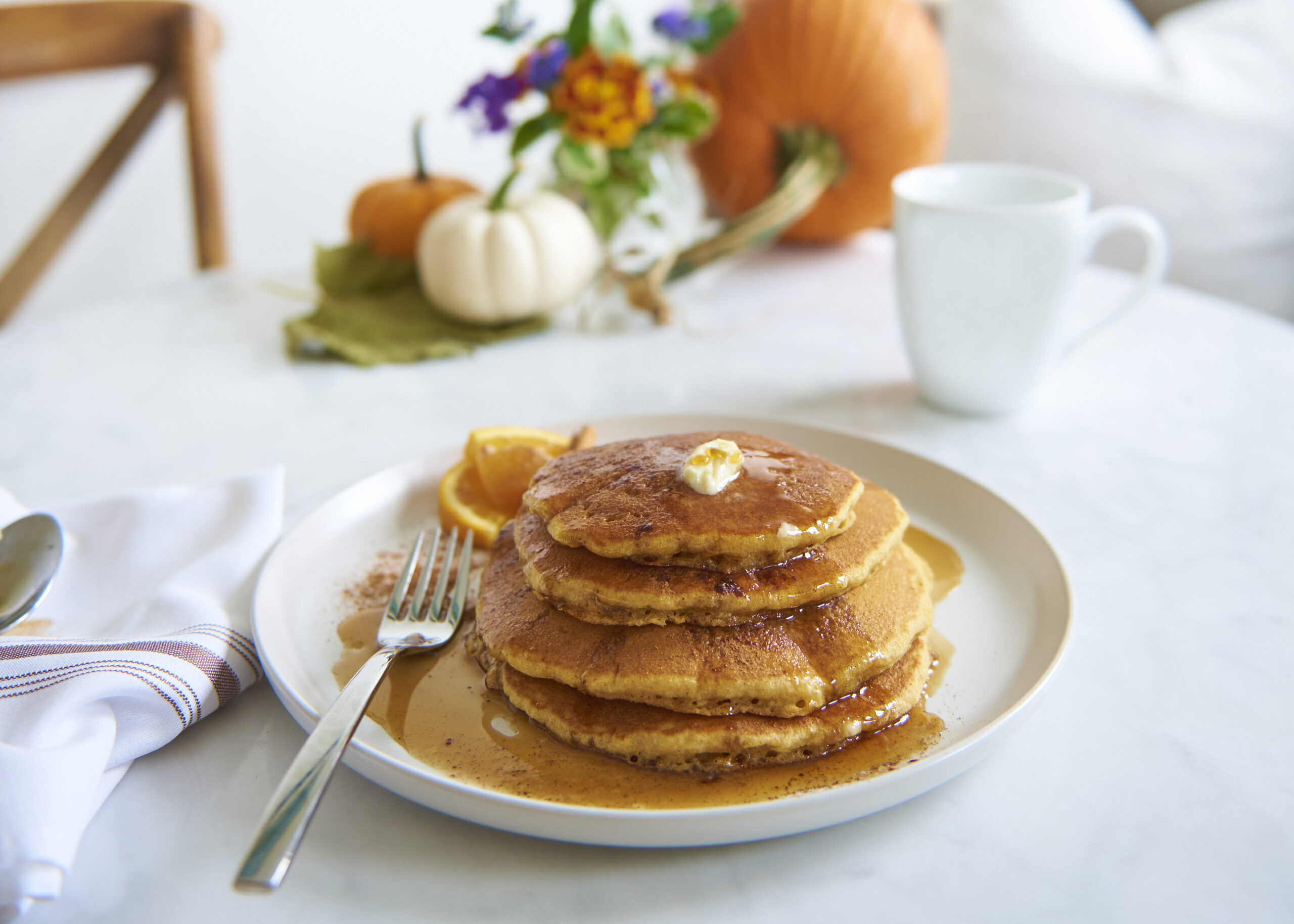 The Hampton Maid’s pumpkin pancakes