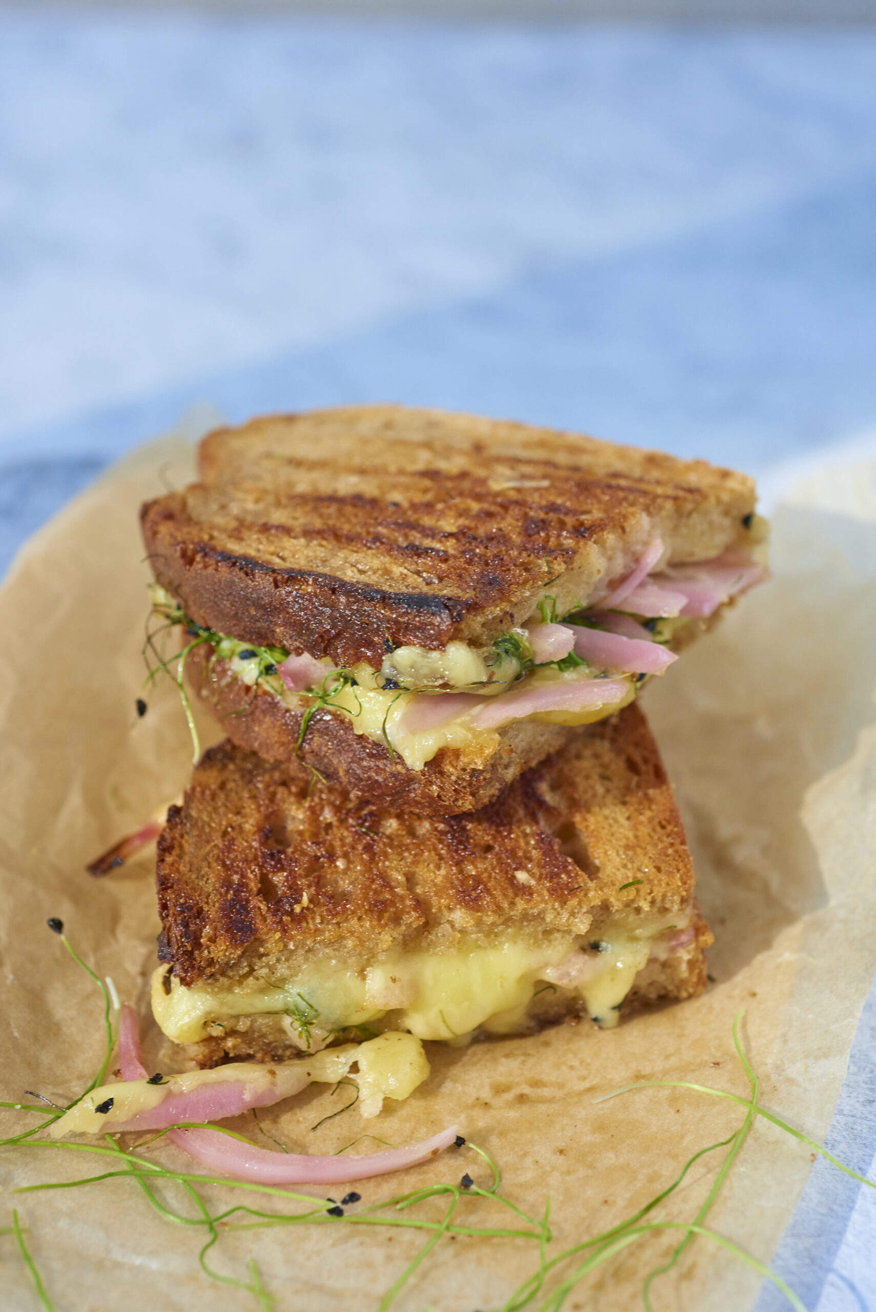 Cook This Now! Winter farmers' market grilled cheese with microgreens